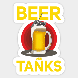 BEER AND TANKS Sticker